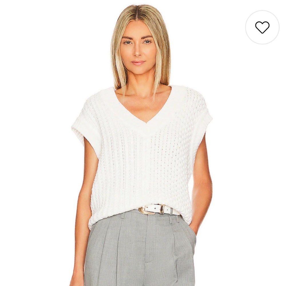 L’ academie Hara Sweater Vest in Ivory small revolve